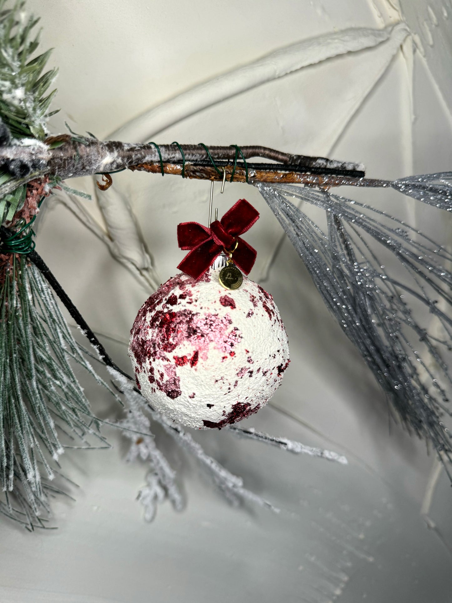 Holiday textured ornaments Gemstones